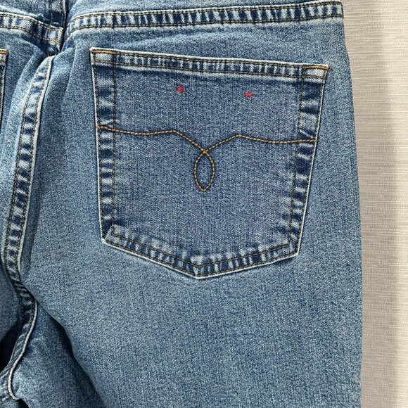 Lauren Jeans Co Ralph Lauren Womens 10 Cotton Stretch Straight Leg Pockets Logo - Picture 7 of 9